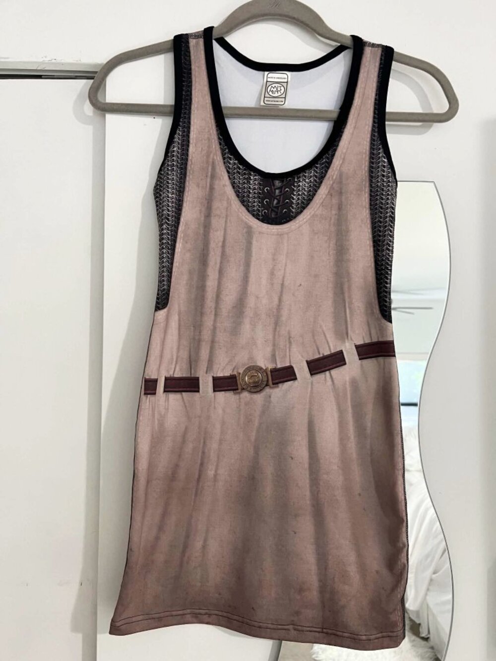 Mitmunk chain mail tunic cosplay / ren faire mini dress, small